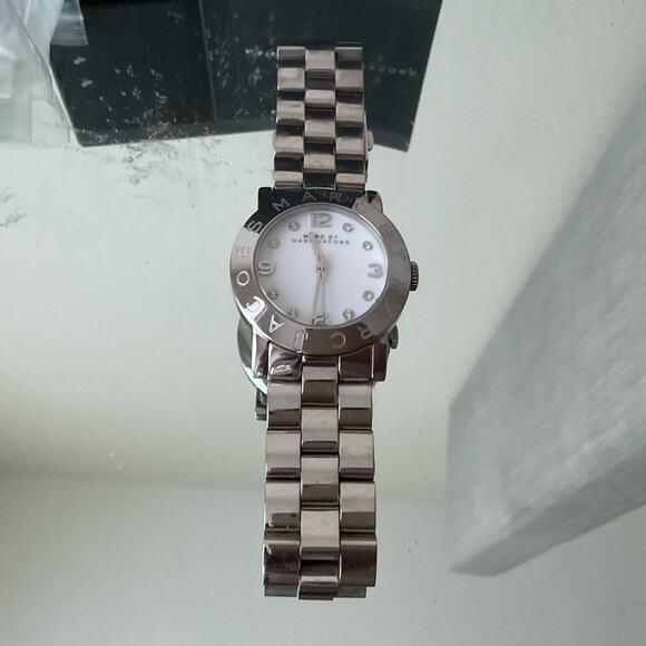 Marc Jacobs Amy White Dial Silver Stainless Steel Strap Watch - MBM3054 - Picture 6 of 10